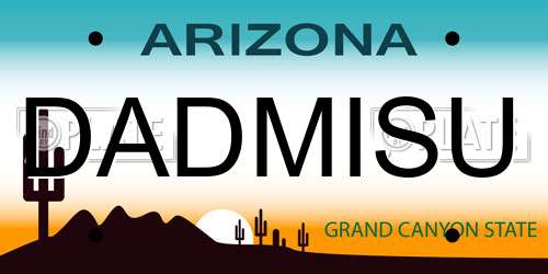 DADMISU Arizona License Plate