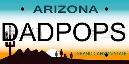 DADPOPS Arizona License Plate