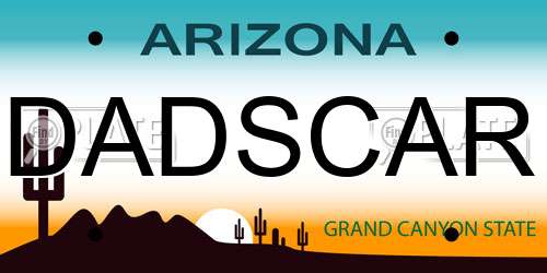 DADSCAR Arizona License Plate