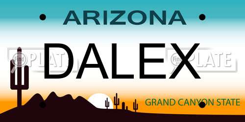 DALEX Arizona License Plate
