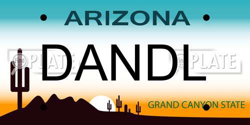 DANDL Arizona License Plate