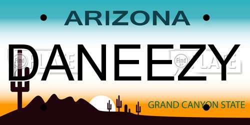 DANEEZY Arizona License Plate