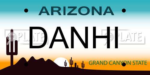 DANHI Arizona License Plate