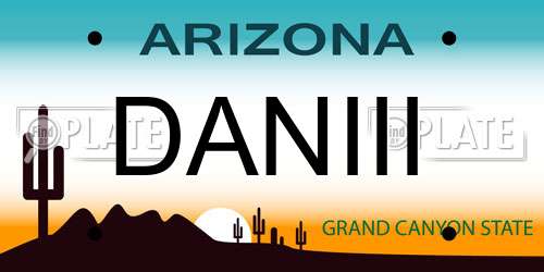 DANIII Arizona License Plate