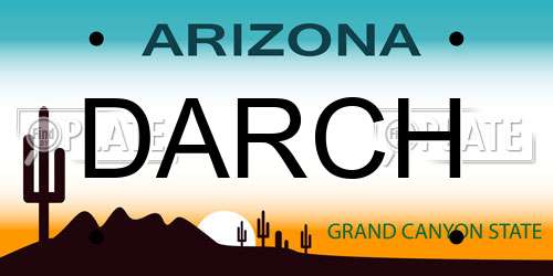 DARCH Arizona License Plate