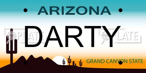 DARTY Arizona License Plate