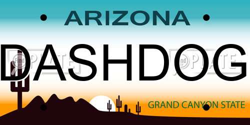 DASHDOG Arizona License Plate