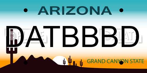 DATBBBD Arizona License Plate