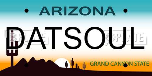 DATSOUL Arizona License Plate