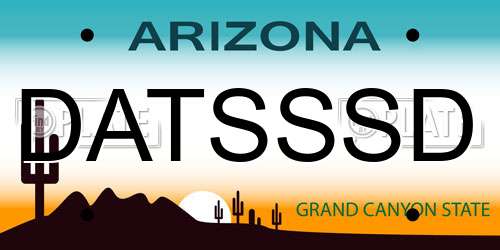 DATSSSD Arizona License Plate