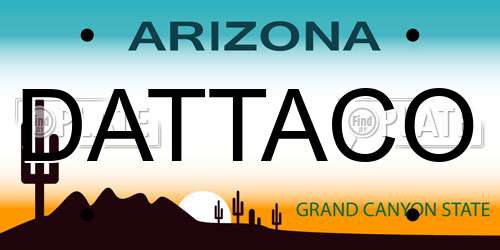 DATTACO Arizona License Plate