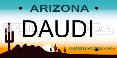 DAUDI Arizona License Plate