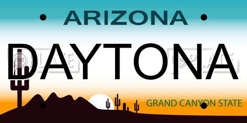 DAYTONA Arizona License Plate