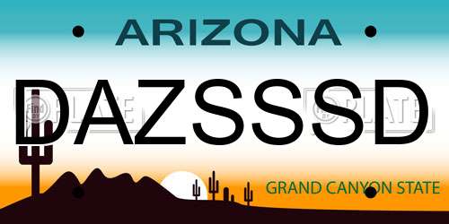 DAZSSSD Arizona License Plate