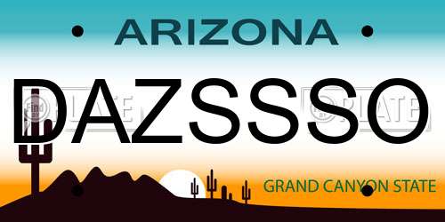 DAZSSSO Arizona License Plate