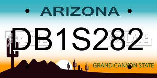 DB1S282 Arizona License Plate
