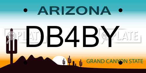 DB4BY Arizona License Plate