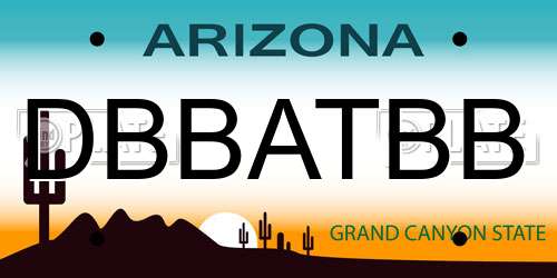 DBBATBB Arizona License Plate