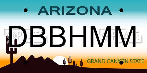DBBHMM Arizona License Plate