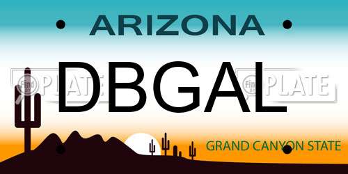 DBGAL Arizona License Plate