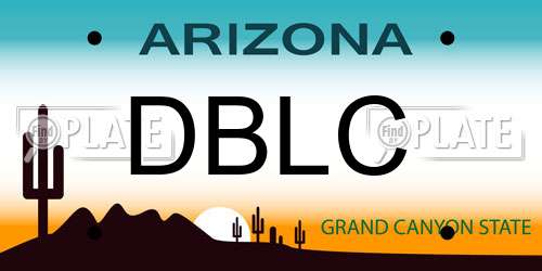 DBLC Arizona License Plate