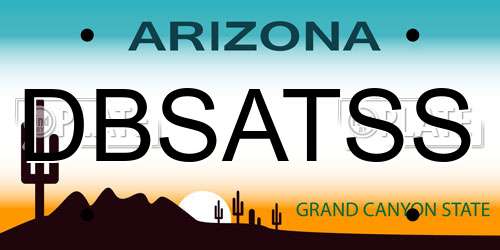 DBSATSS Arizona License Plate