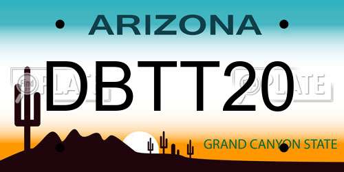 DBTT20 Arizona License Plate