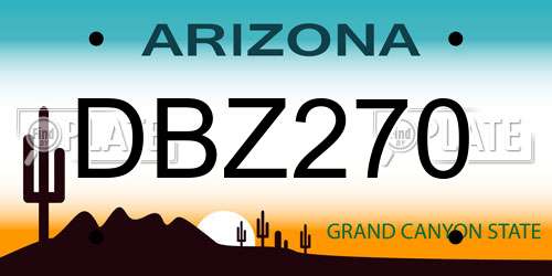 DBZ270 Arizona License Plate