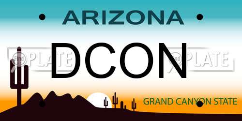DCON Arizona License Plate