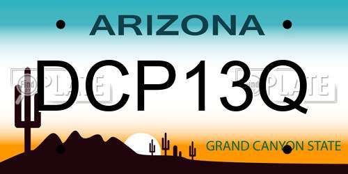 DCP13Q Arizona License Plate