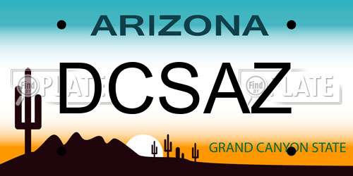 DCSAZ Arizona License Plate