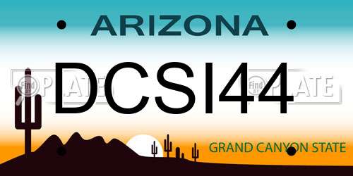 DCSI44 Arizona License Plate