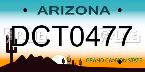 DCT0477 Arizona License Plate