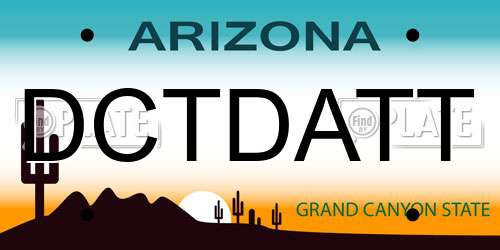 DCTDATT Arizona License Plate