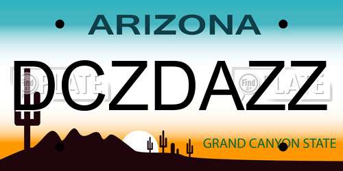 DCZDAZZ Arizona License Plate