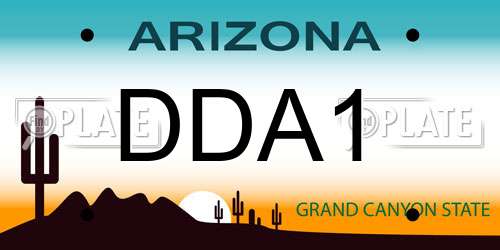 DDA1 Arizona License Plate