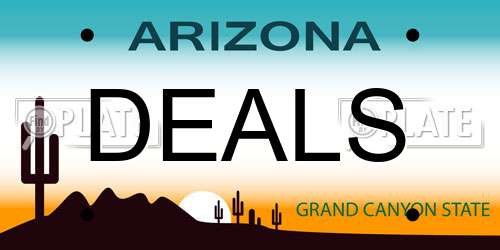 DEALS Arizona License Plate