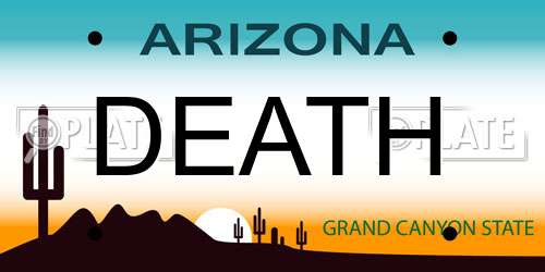 DEATH Arizona License Plate