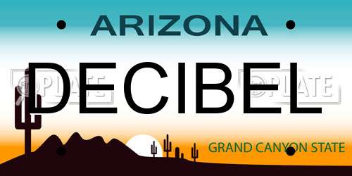 DECIBEL Arizona License Plate