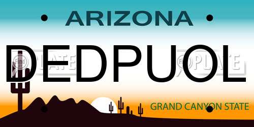DEDPUOL Arizona License Plate