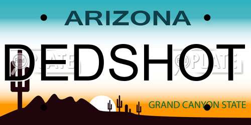 DEDSHOT Arizona License Plate