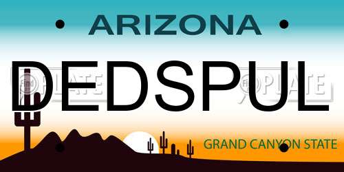 DEDSPUL Arizona License Plate
