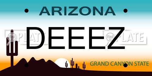DEEEZ Arizona License Plate