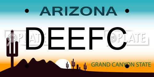 DEEFC Arizona License Plate