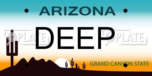 DEEP Arizona License Plate