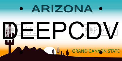 DEEPCDV Arizona License Plate