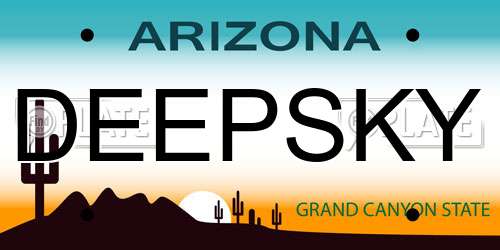 DEEPSKY Arizona License Plate