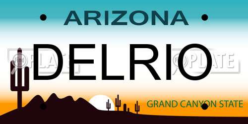 DELRIO Arizona License Plate