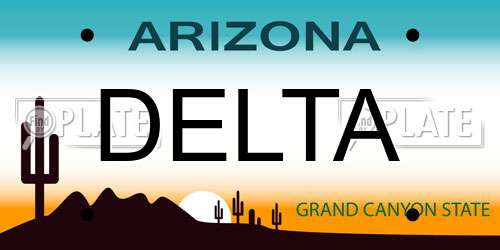 DELTA Arizona License Plate