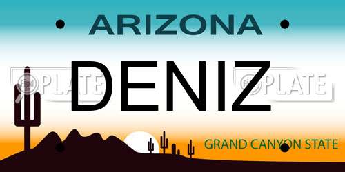 DENIZ Arizona License Plate